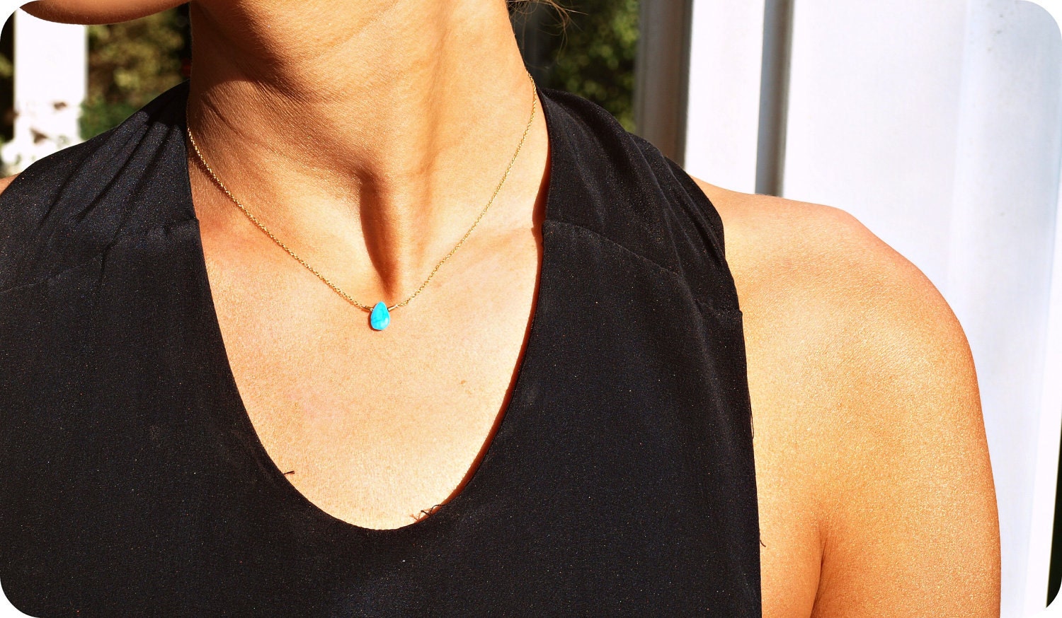 Turquoise Tear Drop Necklace