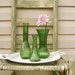 Green Glass Vase Collection 2 / Vintage Vases / Wedding Decor