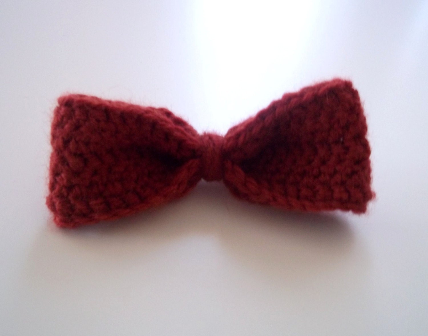 Red Crocheted Hair Bow