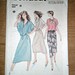 Dolman Sleeve Pullover Dress, Top, and Skirt Vintage Sewing Pattern Quick Butterick 6479 Size 12 - 14