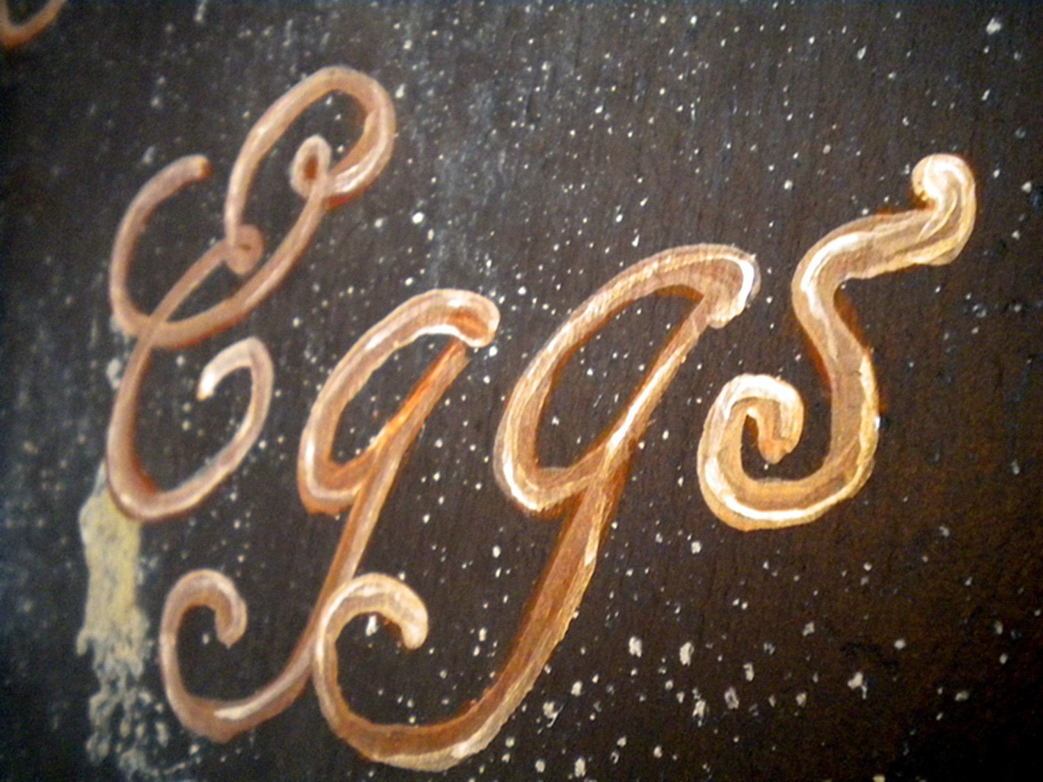 Handpainted Fresh Eggs Sign on Large Reclaimed Slate Tile