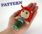 PATTERN Ariel Little Mermaid Princess Crochet Doll Amirugumi