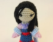 PATTERN Mulan Princess Amigurumi  Doll