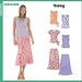 Sewing Pattern Summer Tops Blouses Skirts Easy New Look 6470