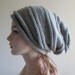 Slouchy Beanie Slouch Grey Wool Heather Gray Hats Oversize Beret Hand Knit Cozy fall winter women accessory
