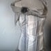 Linen summer tunic-dress with  a scarf and brooch