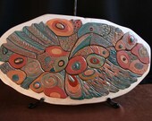 Ceramic Picture 9 Mosaic Bukran Unique Arts Birthday Flower Hand Painted Handmade Gift Hungarian Present Ceramics Original