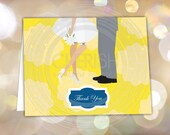 Thank You Cards  - Wedding Thank You's - From the Bride & Groom Happy Couple Perfect Creative Unique Wedding Gift - Custom Quantities