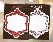 Merci - 4x6 Thank You Notes - French Note Card Family Birthday Generic Multi Purpose Perfect Creative Unique Party Gift