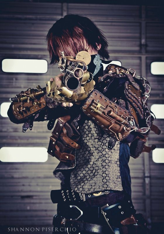 Steampunk, armor, Combat Tesla Armor Mk II