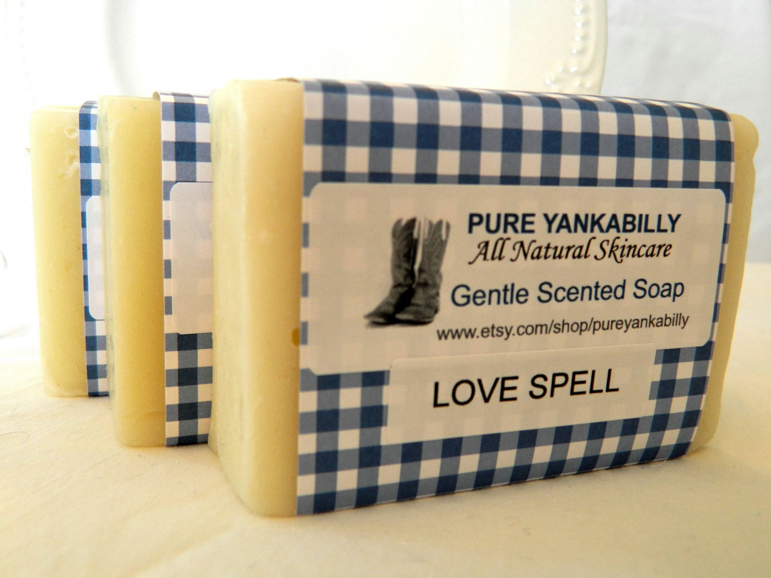 LOVESPELL SCENTED SOAP Triple Pack - Natural, Toxin-Free Bar Soap with a Light Fragrance