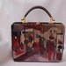 Petit Point Purse with Turn of Century Store Front Scene, labeled Rosenfeld
