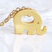 Gold Elephant Necklace