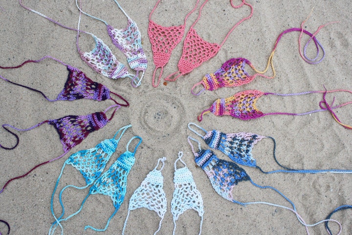 Handmade Crochet Barefoot Sandals,Hippie Foot Thongs Crochet Accessories, Bridal, Bridesmaids, Summer, Beach