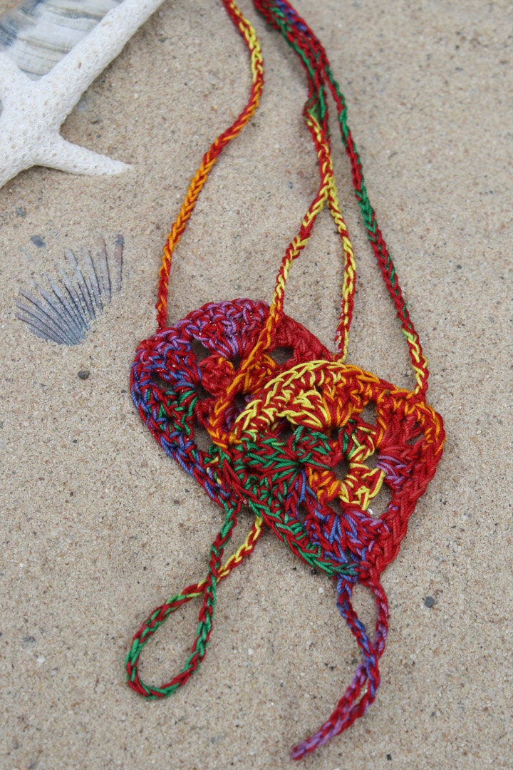 Handmade Bohemian Crochet Barefoot Sandals, Hippie Foot Thongs, Hippie Gladiator, Beach, Festival