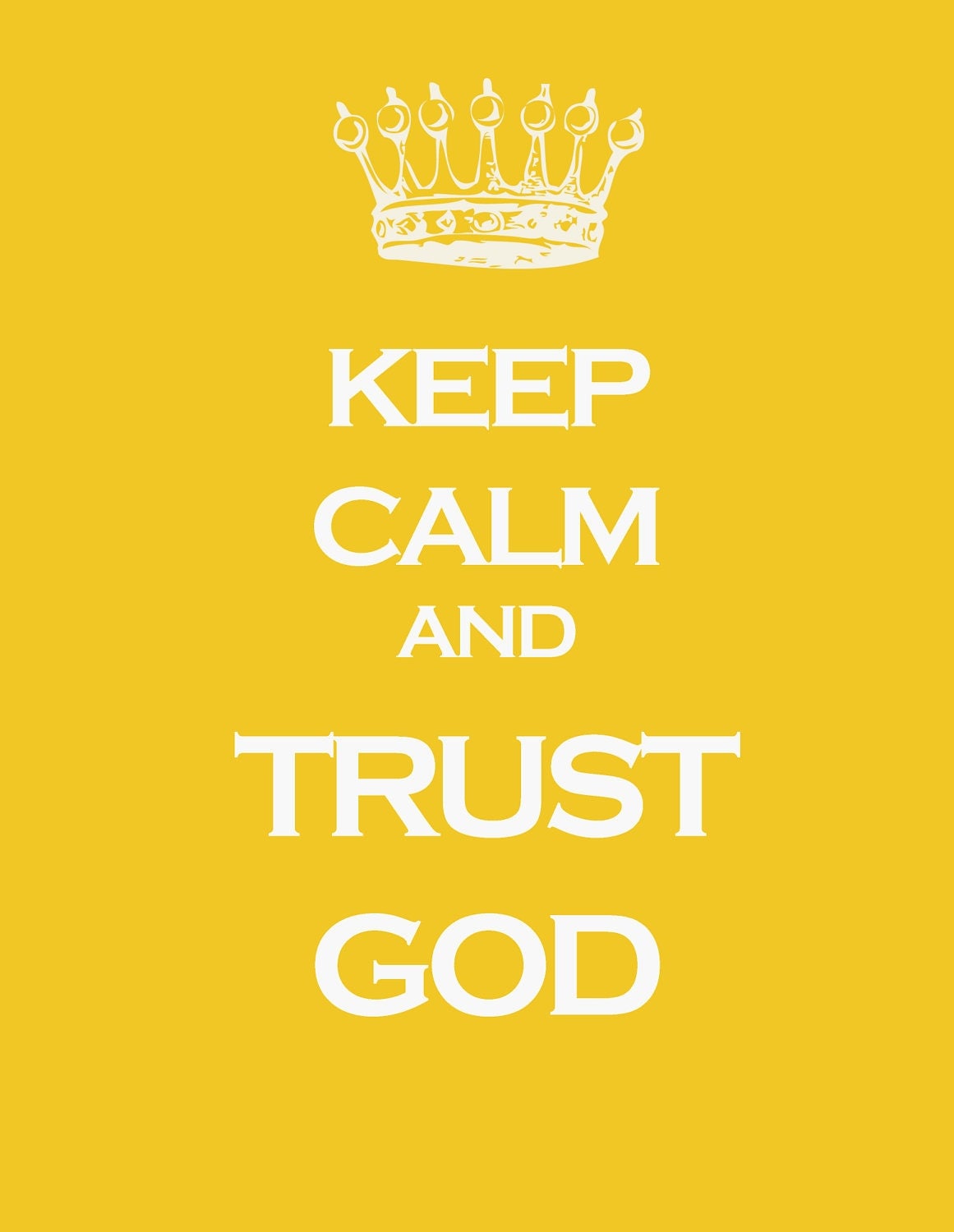 Items similar to Keep Calm and Trust God 11x14 art print on Etsy