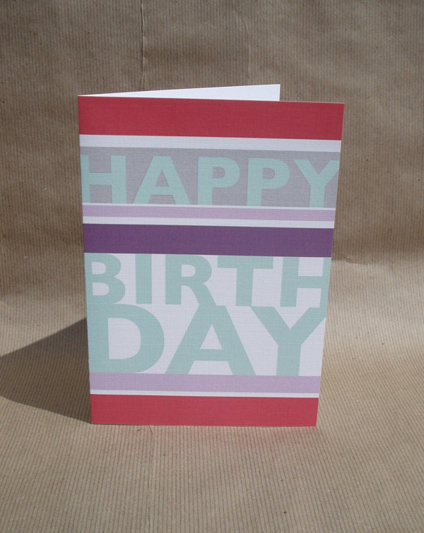 Happy Day Birthday Card - Birthday Greeting Card - Handmade Card - Luxe Birthday Card - A7 Greeting Card