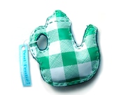Teapot Brooch in White and Green