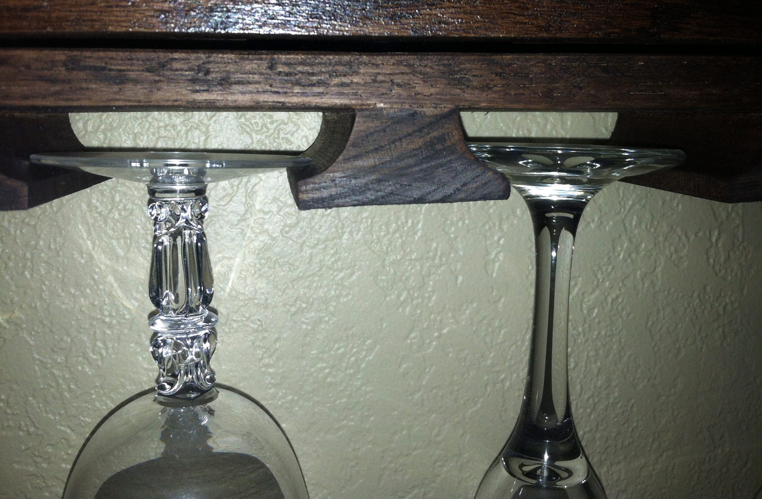 Recycled Pallet Wine Rack with Glass Holders