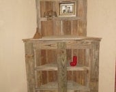 Reclaimed Wood  Bookcase,  Barnwod furniiture,  Reclaimed wood corner shelf, Rustic Bookcase, barnwood Corner Bookcase