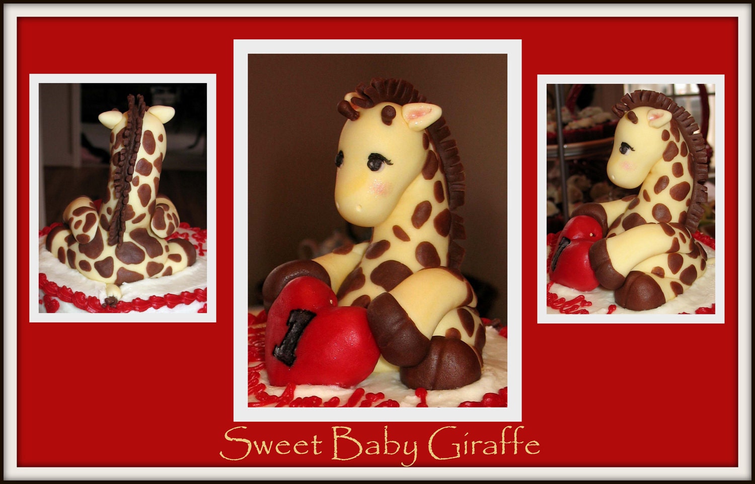Fondant Giraffe Cake Topper
