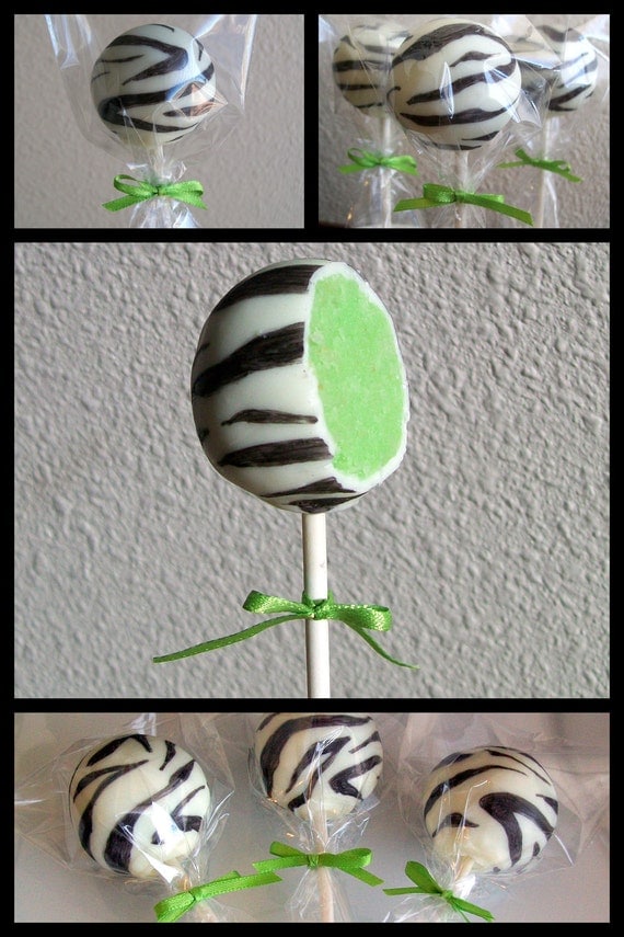 Zebra Stripe Cake Pops - 12 individually wrapped cake pops