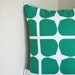 Emerald Gem Cushion- a retro style pattern in emerald green