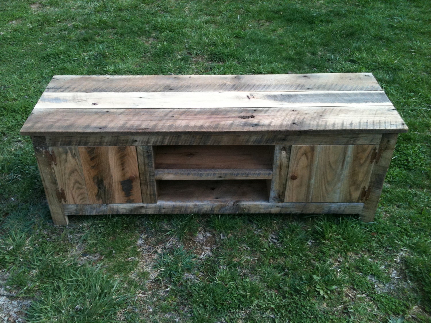 Old barn wood tv stand. Media stand.Made from by MocoPrimitive
