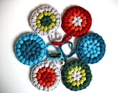 Pair of hanging flowers - Holiday home decor - colorful - door decoration