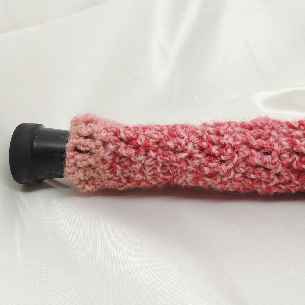 Crocheted Pink and Rose Cane Cover