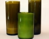 Wine Bottle Candle  Tall Over 7 Inches No Label Choose your own scent Glass Reusable Upcycled