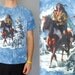 Vintage T Shirt Tie Dye / Vintage Native American T Shirt / 80s Tee / 80s Shirt / Vintage Indian Shirt / Native American on Horse