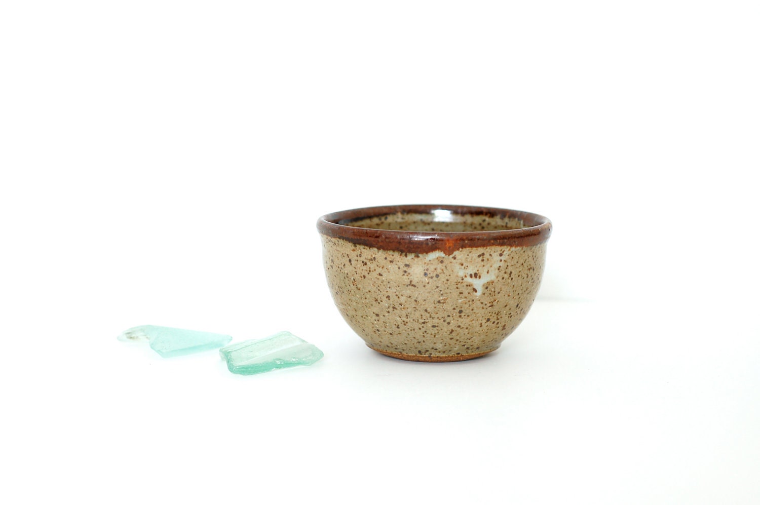 Little Earthy Colored Handmade Pottery Trinket Bowl