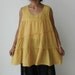 Ladies Mustard Blouse ,Bohemian Chic Patch Work Tops ,Unique, 100% Cotton. Light and Airy.