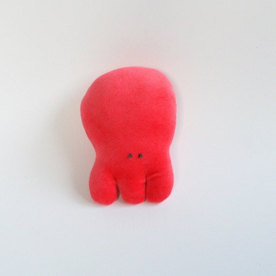 Plush Red Octopus Doll Kids Toy Cute Moomy