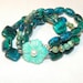 Chrysocolla layered bracelet