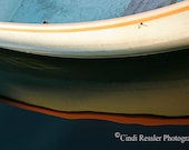 Row Boat Reflection, 5x7 Fine Art Photography, Color Reflections, Nautical Photography - CindiRessler