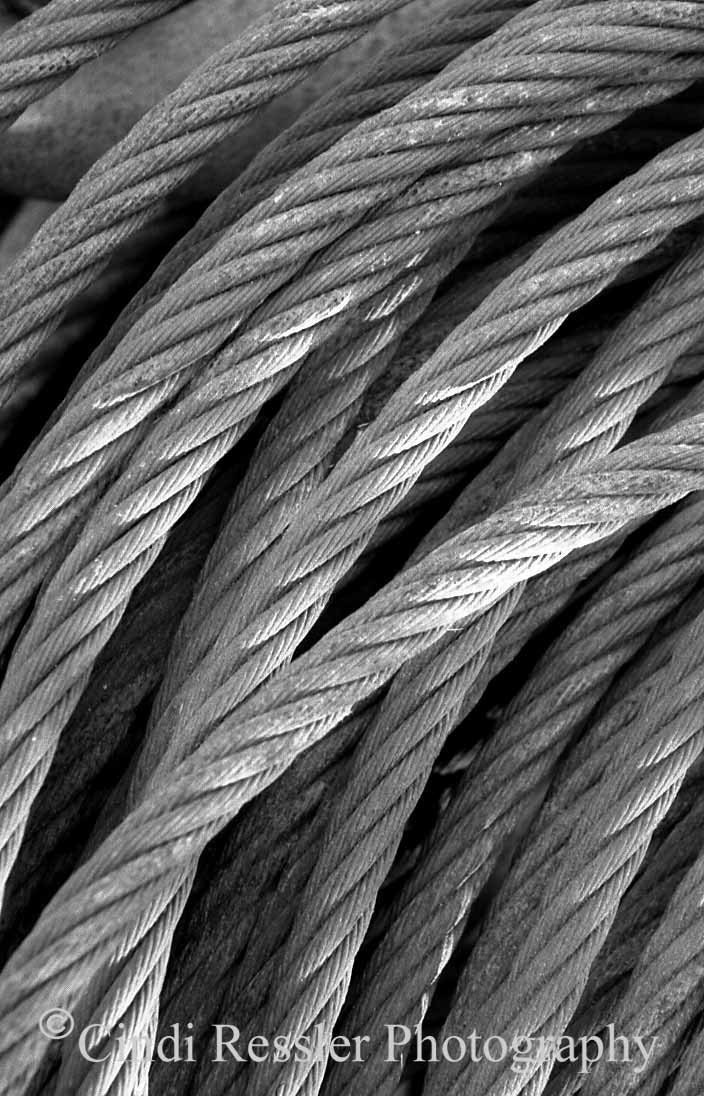 Fishing Ropes, 8x12 Fine Art Photography, Black and White Photography, Nautical Photography - CindiRessler