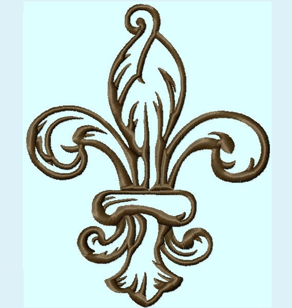 Elegant Fleur De Lis Embroidery Designs 3 Sizes By Lunaembroidery 8608