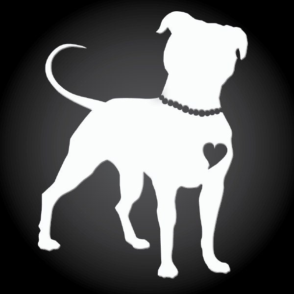 Pittie Chicks "Pit in Pearls" White Vinyl Sticker