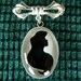 Ariel from The Little Mermaid silhouette cameo brooch