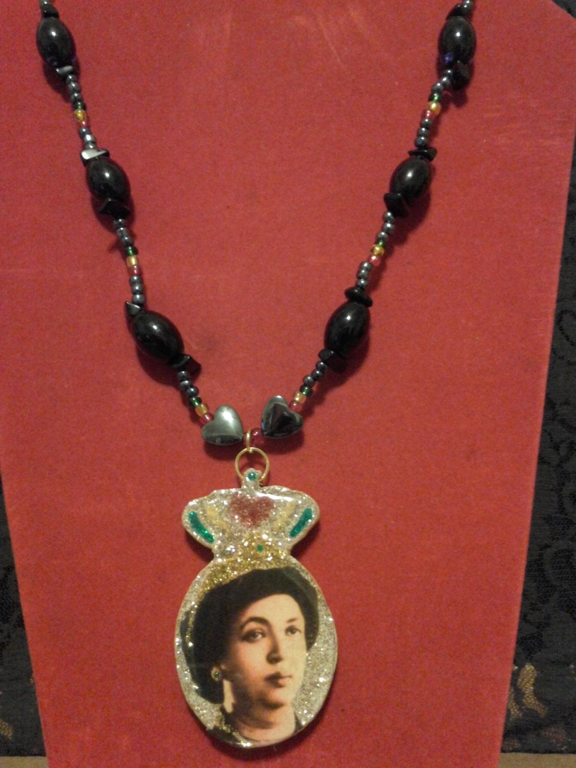 The Royal Touch Rastafari Double Sided Pendant on Beaded Necklace