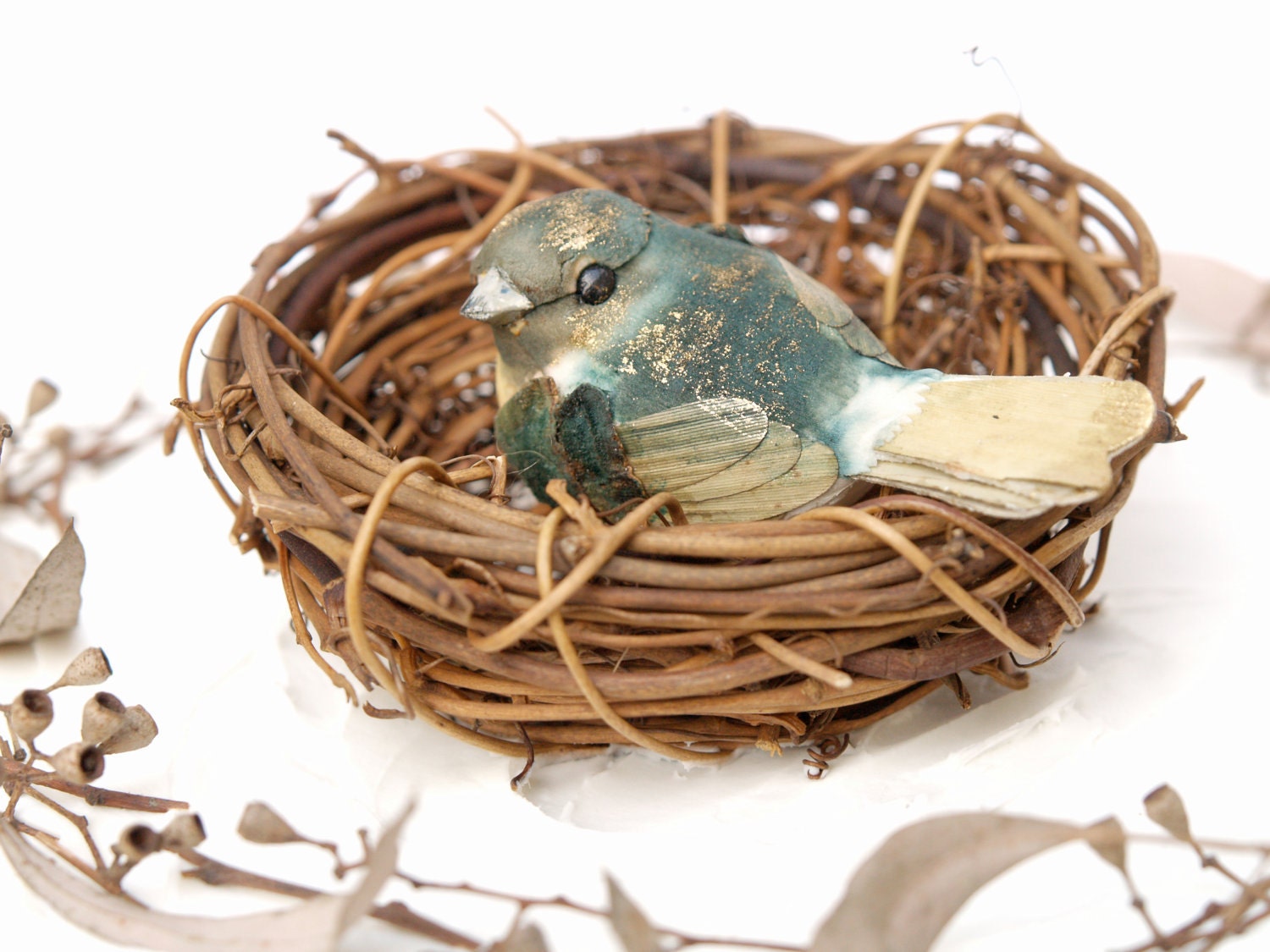 Woodland Cake Topper for your Woodland Wedding Cake, Vine Birds Nest Cake Decorations with Pretty LIttle Bird, Rustic, Country, Spring