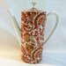 Vintage Chamart coffee pot with orange paisley pattern