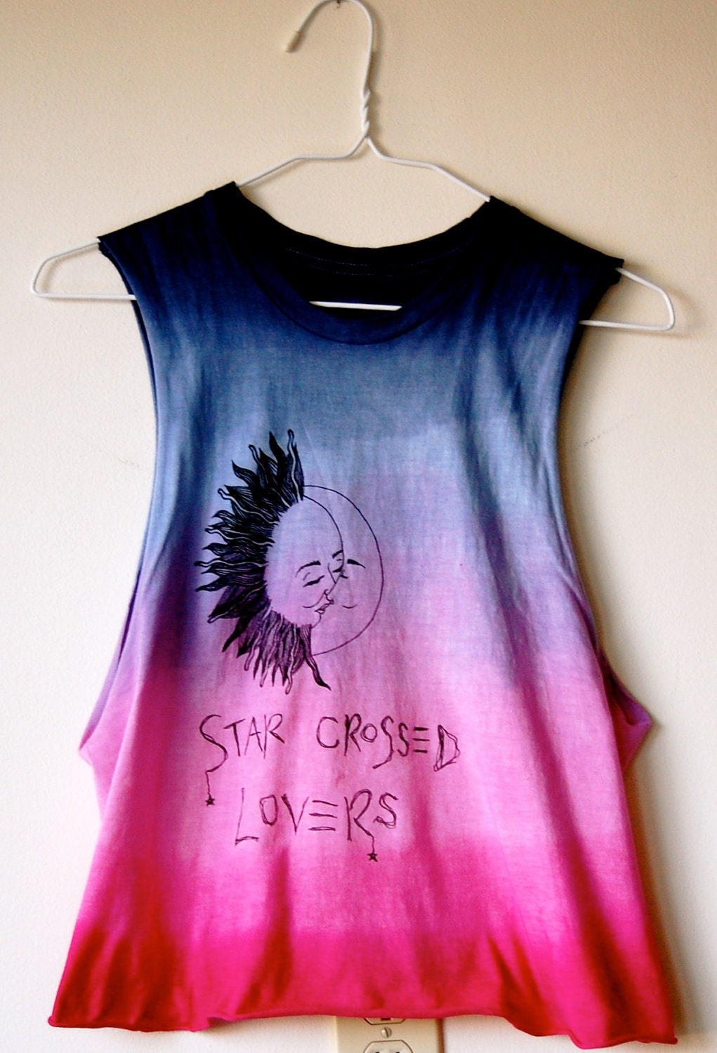 Made to Order Two Tone Hand Dyed Star Cross Lovers Shirt