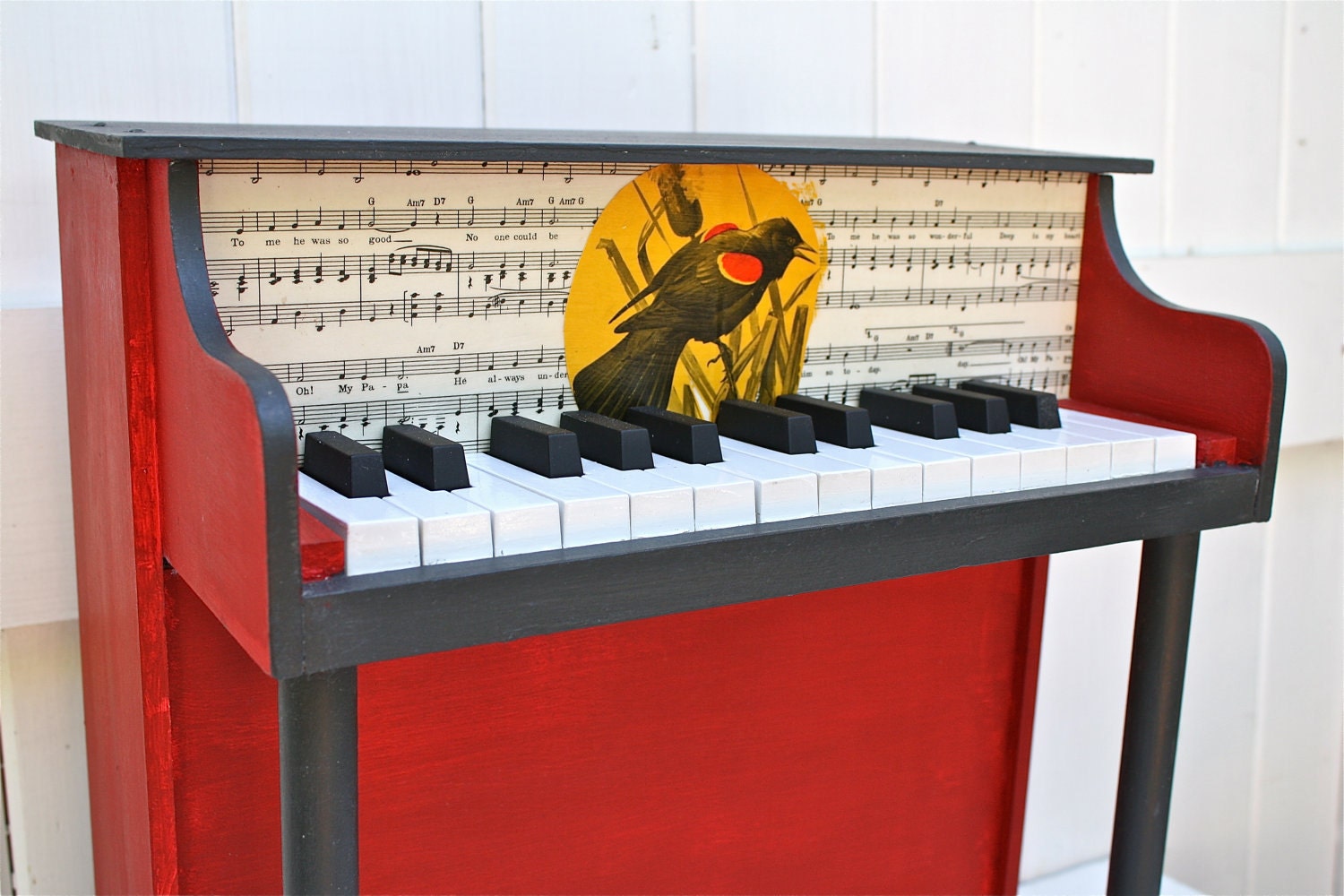 Vintage Jaymar Child's Piano Hand Painted