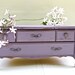 Upcycled Vintage / Music Box / Jewelry Box / Handpainted / Lavender/ Romeo and Juliet