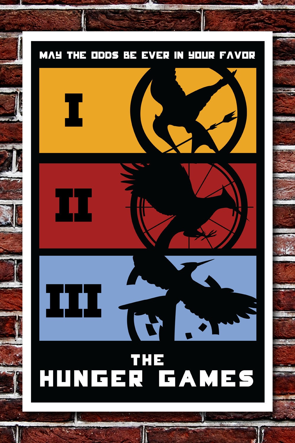 The Hunger Games Trilogy Art Print - Based on Novels by Suzanne Collins - 11x17