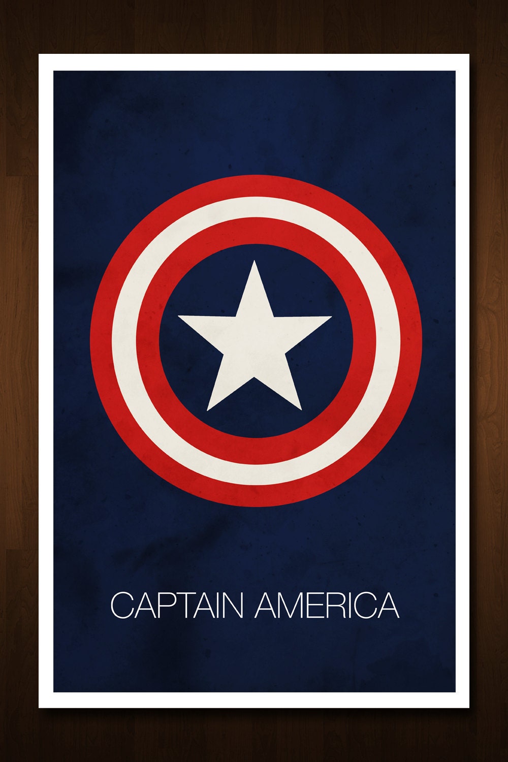 Captain America Avenger Art Print - Inspired by Comic Book and Film 'The Avengers' - 11x17