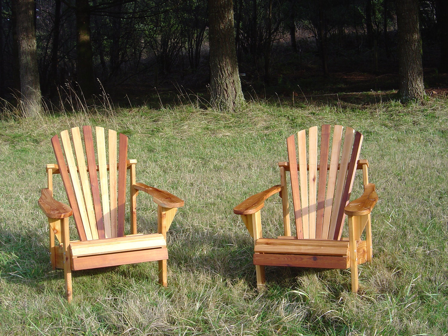 Zebra Striped Cedar Adirondack Chair